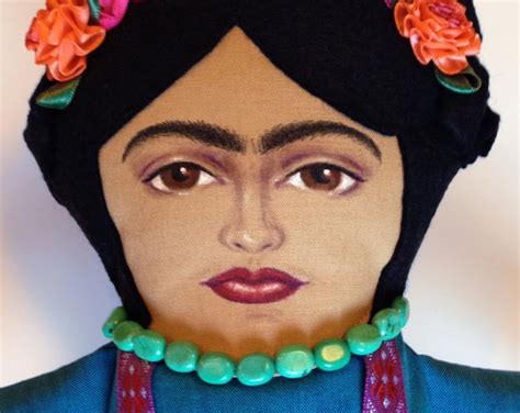 Frida Kahlo Doll Teal And Fuchsia Hand Made Softie Etsy