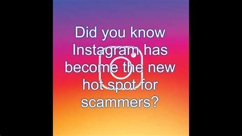 don t get scammed on instagram youtube