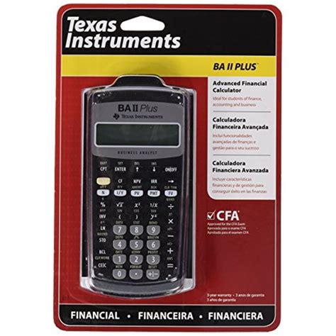 You should understand these keystrokes before you begin work on statistical or tvm functions. (Texas Instruments) Advanced Financial Calculator (BA II ...