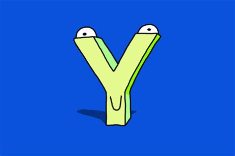 The Letter Y With Two Eyes On It