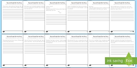 Second Grade Edit The Story Writing Activity Pack Twinkl