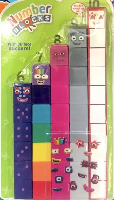 Numberblocks 6 10 Cake Toppers Topper Cake Toppers Face Stickers