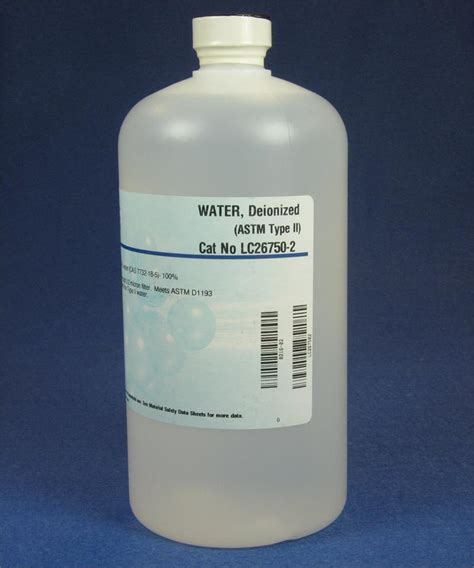 Water Deionized Astm Type Ii 10l