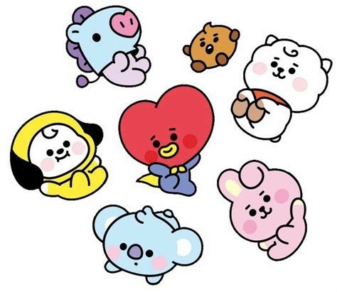 Pin By Hany On Bt21 Cute Stickers Bts Drawings Cute Drawings