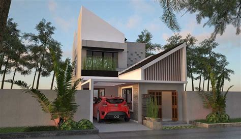 Aneka model rumah dengan desain pintunya di samping. Model Desain Tampak Depan Rumah Minimalis 2 Lantai yang ...