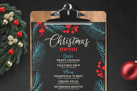 So get your fork ready because you won't. Christmas Menu Restaurant | Creative Illustrator Templates ...