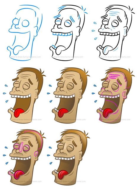 How To Draw A Laughing Cartoon Character Cartoon Drawings Cartoon