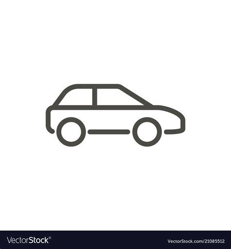 Today is the fourth tutorial on how to draw a 4 door car. Car icon line drawing symbol Royalty Free Vector Image