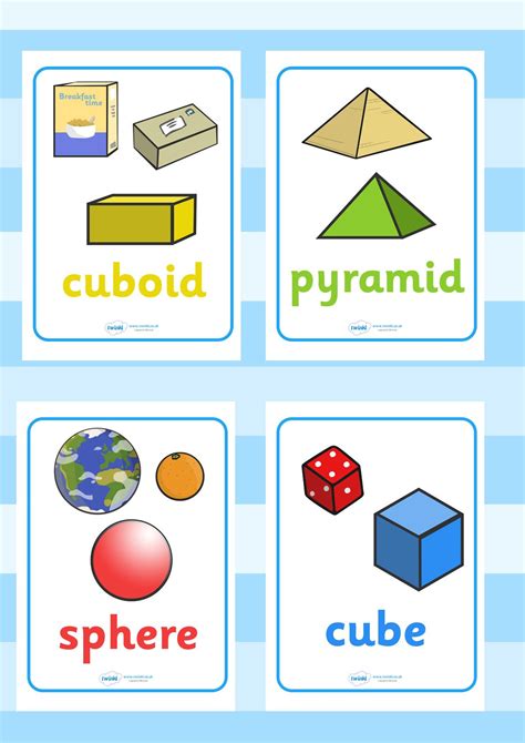 Twinkl Resources 3d Shape Posters With Everyday Examples Printable Resources For Primary