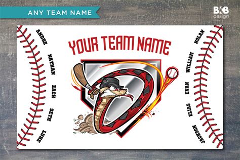 Baseball Laces Vinyl Team Banner Bkb Design