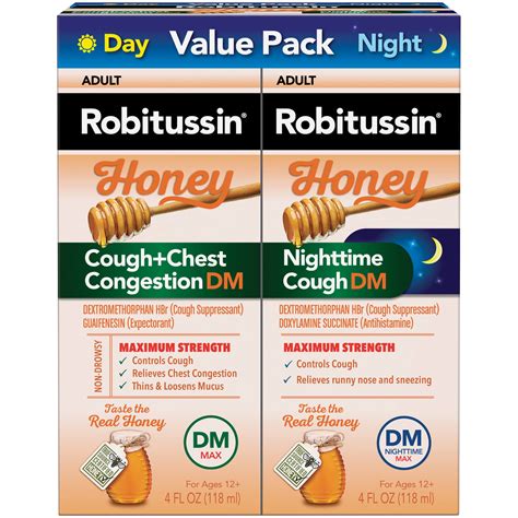 Buy Robitussin Maximum Strength Honey Liquid Cough Chest Congestion