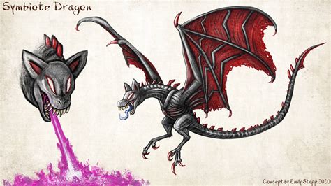 Symbiote Dragon Concept Commission By Emilystepp On Deviantart
