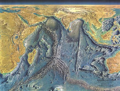 A Detailed Map Of The Indian Ocean Floor By Maps On The Web