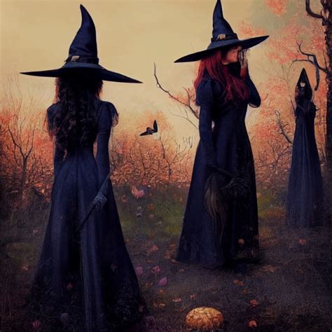 beautiful witches midjourney