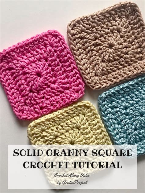 Solid Granny Square Crochet Tutorial Artofit