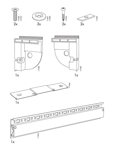 You can cut the rails or combine several to the desired length. IKEA BESTÃ SUSPENSION RAIL 23 5/8" Assembly Instruction ...
