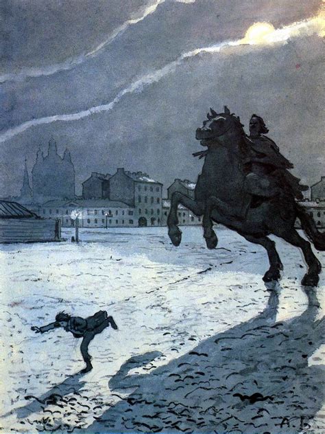 The bronze horseman is regarded as one of pushkin's masterpieces. Frontispiece for A. S. Pushkin's poem "The Bronze Horseman ...