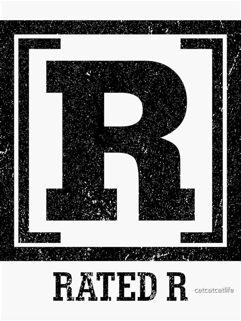 R Rated R Shirt Restricted Shirt Film Rating Shirt Sticker By