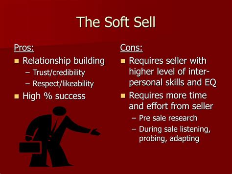 Closing the deal is just a matter of mastering the art of the soft sell and the hard sell, and then picking out the right approach for the prospect. PPT - Hard vs. Soft Selling When to Pitch and When to ...