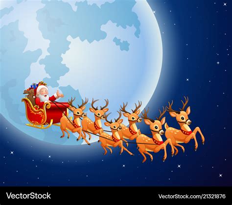 pictures of santa claus and reindeer