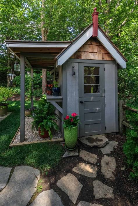 32 most amazing backyard shed ideas for an inviting garden cottage garden sheds cottage