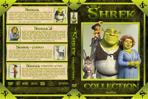 Shrek Collection 4 Dvd Cover 2001 2010 R1 Custom