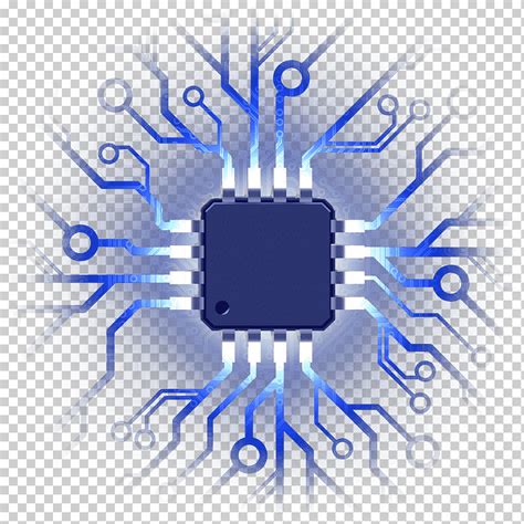 Descarga Gratis Ilustración De Chip Electrónico Negro Circuito