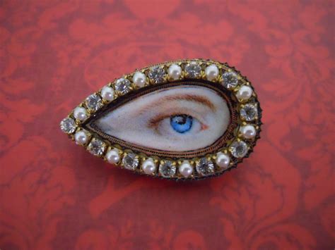 Lovers Eye Brooch Pin Georgian Antique Style Hand Etsy Eye Jewelry