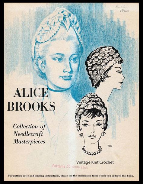 Alice Brooks Pattern Catalog 1960 Collection Of Needlecraft