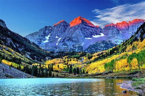 Maroon Bells At Sunrise Photograph By Lowell Monke Pixels