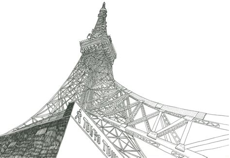 Tokyo Tower Drawing At Explore Collection Of Tokyo