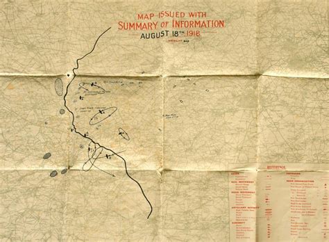 Bid Now Wwi Map Army Area Map No 1 Map Issued With Summary Of