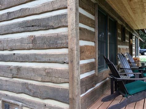 Diy fake log cabin wall. OUT SIDE | Log cabin siding, Log cabin decor, Log siding