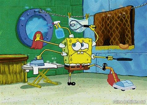 Cleaning By SpongeBob SquarePants Find Share On GIPHY