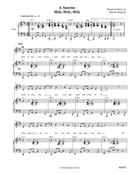 Sanctus Holy Holy Holy By Edward Alstrom Digital Sheet Music For