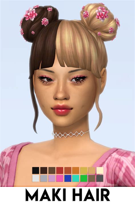 Maki Hair By Vikai Imvikai On Patreon In 2021 Sims 4 Sims Hair Sims