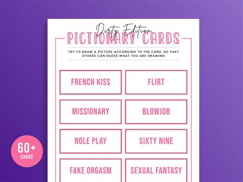 18 Charades Pictionary Game Ladies Night Printable