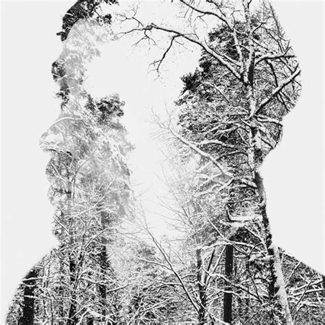 Multiple Exposure Portraits Between Man And Nature Less