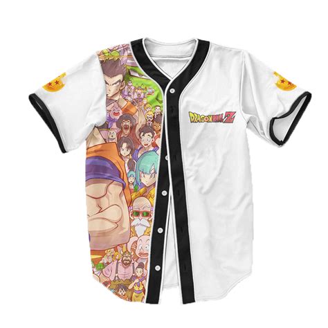 Explore the new areas and adventures as you advance through the story and form powerful bonds with other heroes from the dragon ball z universe. Dragon Ball Z All Star Characters Art Baseball Jersey - Saiyan Stuff