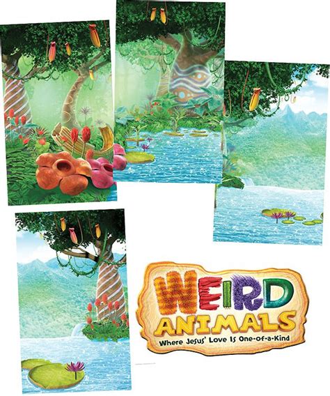 Cokesbury Group Vbs 2014 Weird Animals Giant Decorating Posters Set