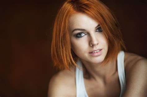 Face Women Redhead Model Portrait Depth Of Field Long Hair Open