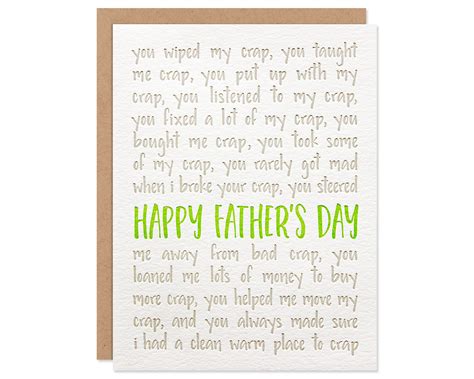 Funny Fathers Day Card Crap Happy Fathers Day Card Bloom