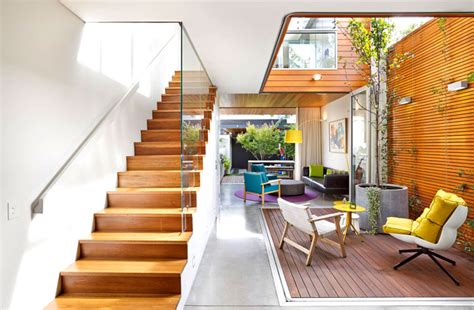 See more ideas about stairs, stairs design, design. Colourful and Open Family Home by Elaine Richardson Architects - InteriorZine