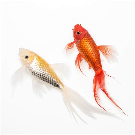 Premium Ai Image Two Female Koi Santa Claus Swordtail Fish