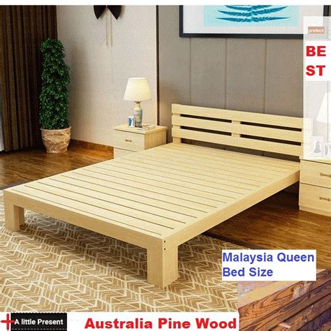 Shop cheap bed frame online in malaysia. Queen / Single Size Australia PINE WOOD Bed Frame | Shopee ...