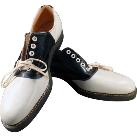 Mens Vintage Black And White Saddle Oxfords Sherbrooke Size 9 12