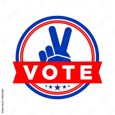 Peace Hand Symbol Vote Election Campaign Stock Vector Adobe Stock