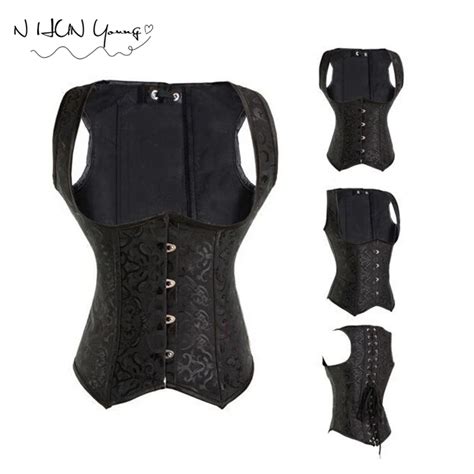 Sexy Corset Red Black Waist Corsets And Bustiers Steampunk Plus Size Lace Corset Cuero Sexy