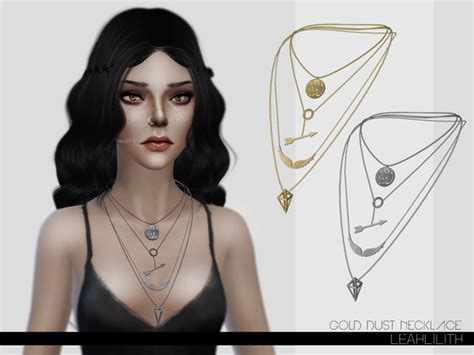 The Sims Resource Gold Dust Necklace By Leahlillith • Sims 4 Downloads