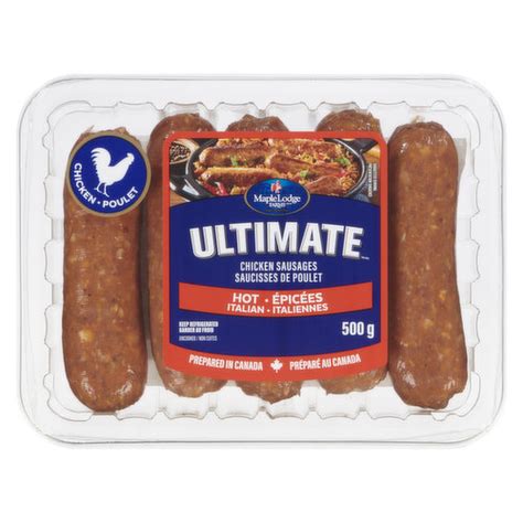 Maple Lodge Farms Ultimate Hot Dinner Chicken Sausage Previously Frozen